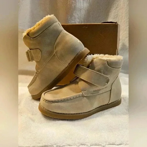 Bruno Marc light tan 12c fur girl boots - Picture 1 of 15